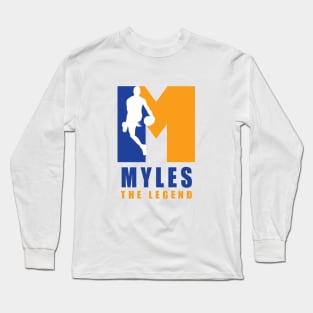 Myles Custom Player Basketball Your Name The Legend Long Sleeve T-Shirt